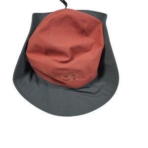 Outdoor‎ Research OR Seattle Rain Hat – Gore-Tex Waterproof-Orange/Gray – Size M